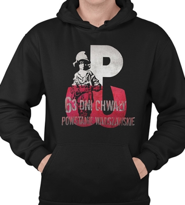 BLUZA Z KAPTUREM PATRIOTYCZNI 63 DNI POLSKA WALCZY